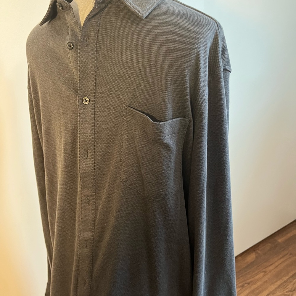 Apt. 9 Gray Casual Button Down Shirt